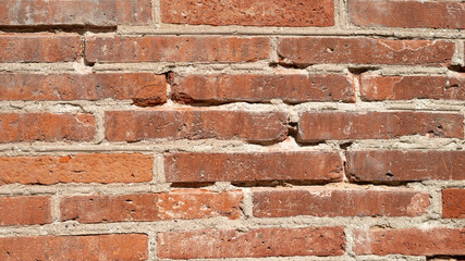 brick wall old background retro red