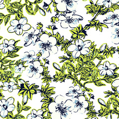 Floral background for textiles. - 422157190