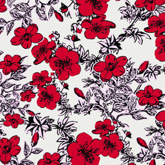 Floral background for textiles. - 422157322