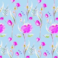 Floral background for textiles. - 422158304