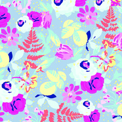 Floral background for textiles. - 422158911