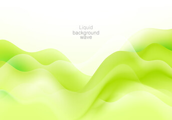 A green abstract wave background Wave flow