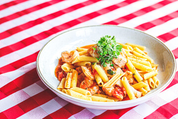spaghetti with seafood