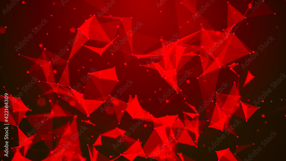 Poster network connection system.background with connection dots and lines. big data vizualization. 3d rend