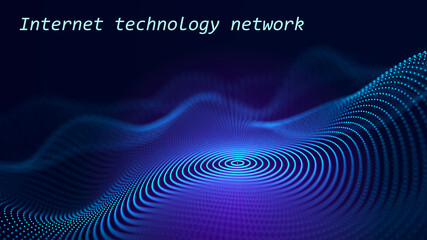 Grid of internet technologies. Abstract background with cobwebs. Large amount of data. 3d rendering.
