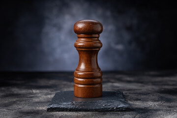 Pepper mill on dark table