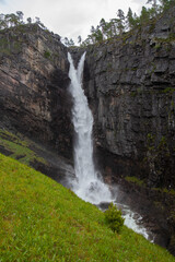 Nauståfossen is a beautiful waterfall in Todalen Norway. The waterfall has a drop of 110 meters. the area is known for its clean and distinctive environment