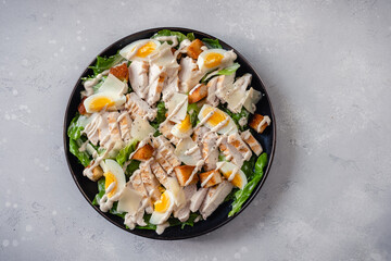 Grilled chicken caesar salad