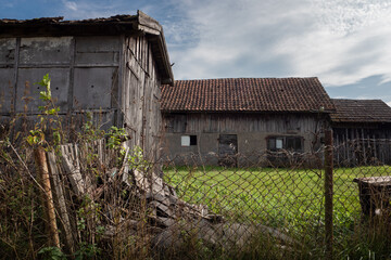 Abandoned, rural outbuildings
