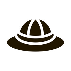 Sun Hat Icon Vector Glyph Illustration