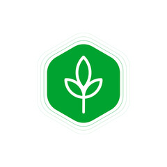 Nature or green vector logo template. This graphic with leaves symbol. Suitable for ecology, farm, protect, guard, environment, recycle and emblem.