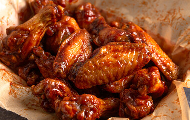 Barbecue Chicken Wings with Bone In