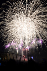 fireworks in valencia at night
