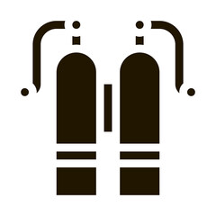 Oxygen Cylinder Icon Vector Glyph Illustration