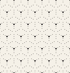 Vector seamless pattern. Modern stylish texture. Repeating geometric tiles with dotted rhombuses.