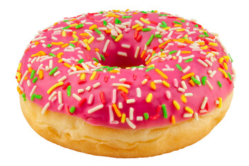 Donut isolated on white background, clipping path, full depth of field