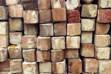 A pile of square bricks