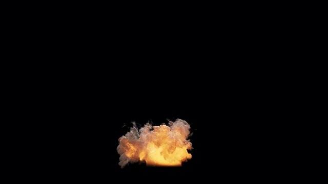 真上から空気砲をうけても中々消えない炎 タイプC 後半60秒 合成用アルファ付き
