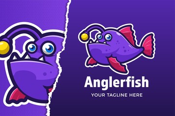 Anglerfish E-sports Game Logo Template