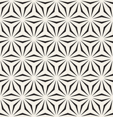 Vector seamless pattern. Modern stylish texture. Repeating geometric tiles. Linear hexagonal stars.