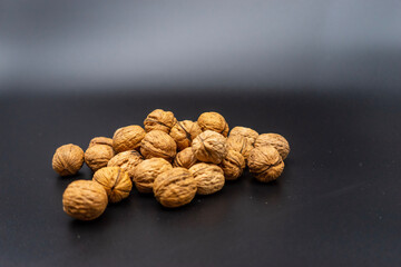 walnuts on a wooden table