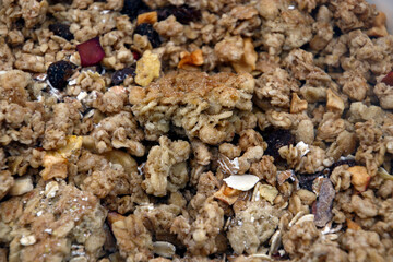 Close up of muesli