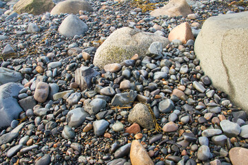 Smooth Pebbles on the beach 