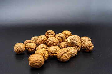 peanuts on a wooden table