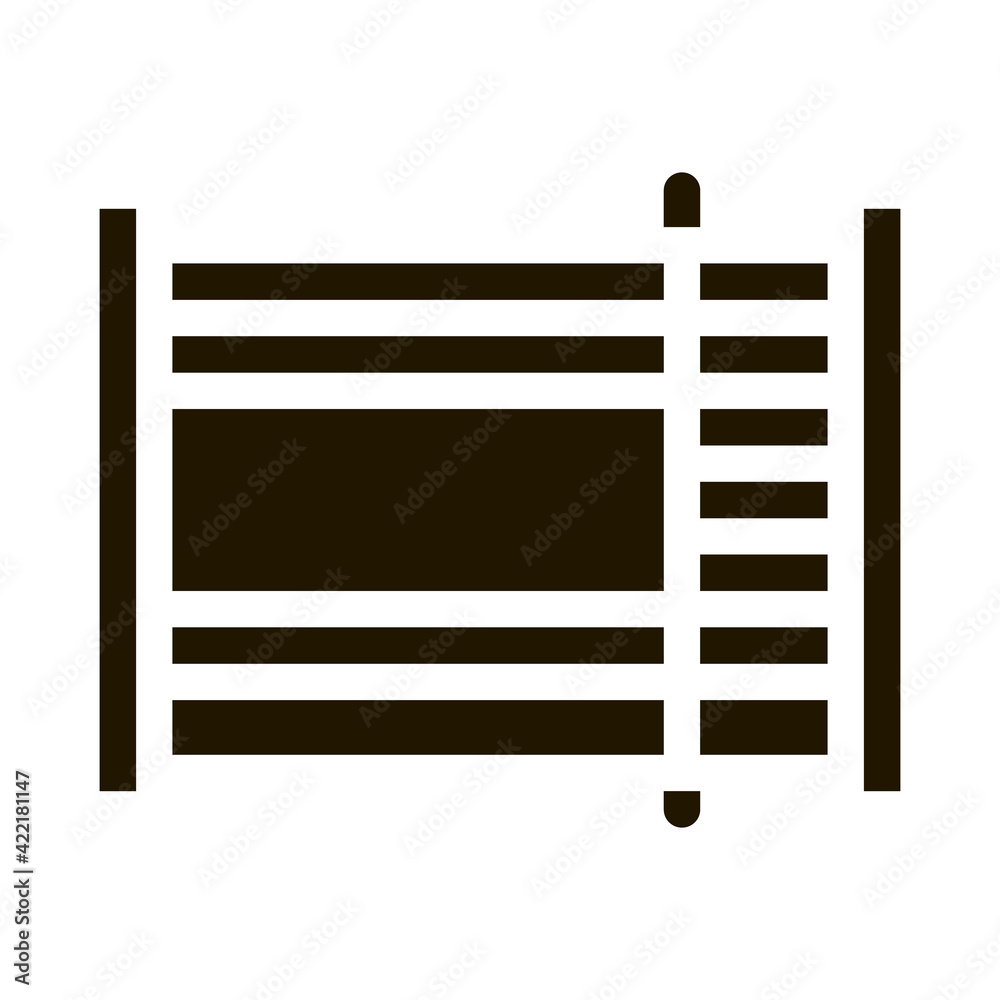 Poster bunk bed icon vector glyph illustration