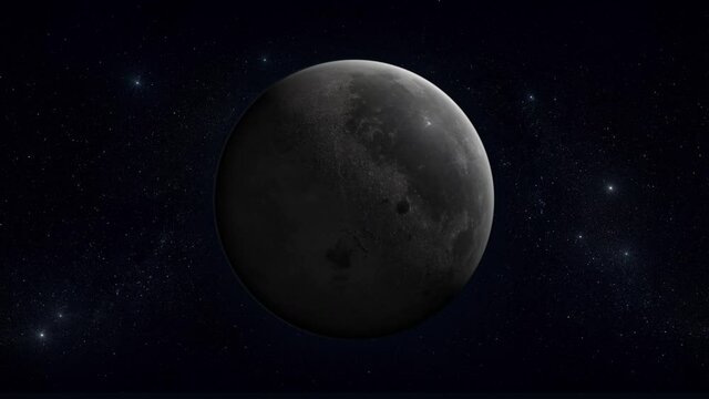 Moon closeup showing the details of the lunar surface.
