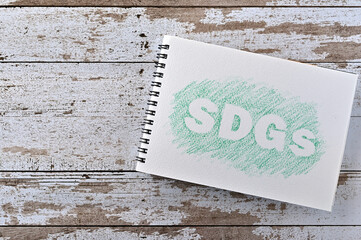 There is a sketch book with 