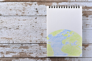 There is a sketch book with 