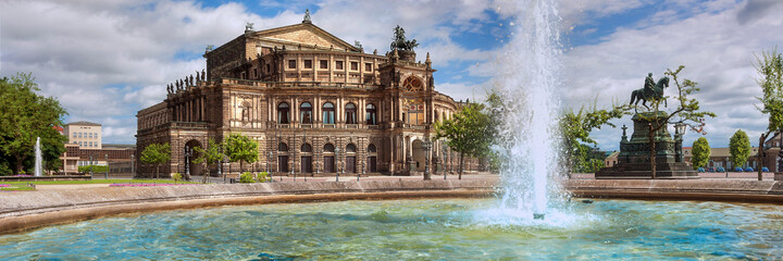 Opera house in Dresden on a sunny day