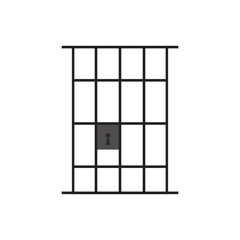 Prison door line icon. Jail gate, heavy metal frame. vector design concept, outline style on white background