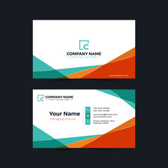 Modern template business card design in double sided