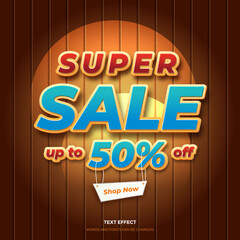 Super sale promotion banner for online shopping
