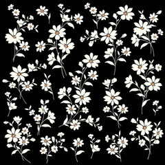 Beautiful flower illustration material collection,
