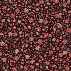 Seamless and liberty style cute floral pattern,
