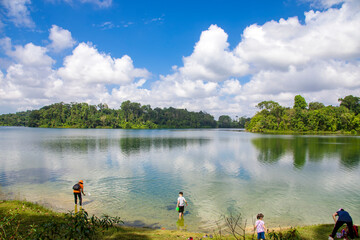 the view of The Lower Peirce Reservoir , which  is one of the oldest reservoirs.  It has a surface area of 6 hectares.
The reservoir is the source of the Kallang River, the longest river in Singapore.