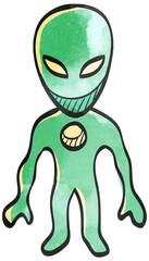 Obraz premium Watercolor style icon Alien