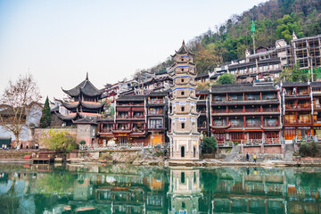 Wanming Tower, Phoenix Ancient City, Xiangxi, Hunan, China