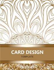 Luxury ornament, rich golden decor, perfect design template.