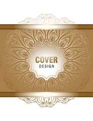 Luxury ornament, rich golden decor, perfect design template.