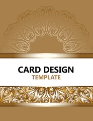 Luxury ornament, rich golden decor, perfect design template.