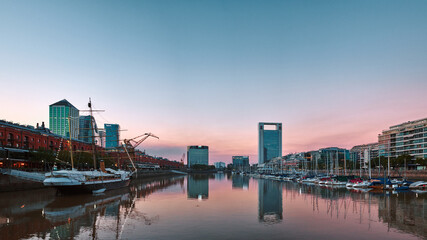 Fototapeta premium Panoramic view of Puerto Madero, Buenos Aires, Argentina.
