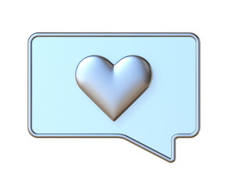Favorites heart icon 3D