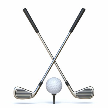 Golf Club Iron Golf Ball Golf Tee Art Logo Print Sports Digital File Clip  Art Vector Art Silhouette