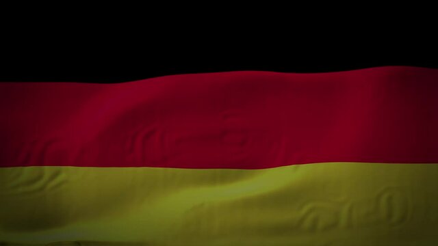A high-quality footage of 3D Germany flag fabric surface background animation