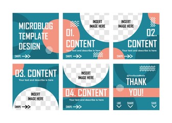 Editable microblog template design. Easy to edit with vector file. Can use for your creative content. Especially for social media content.