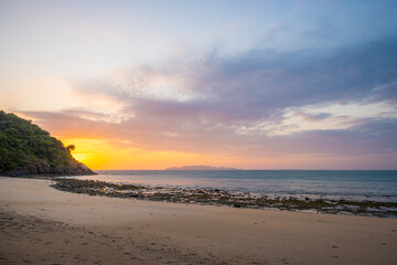 Colourful sunset in Thailand .